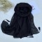 شال زنانه مشکی طرح خطی