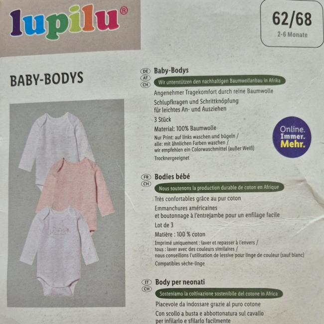 بادی استین بلند نوزادی برند لوپیلو 