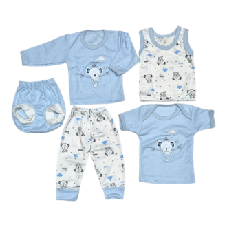  ست ۵ تکه نوزادی برند بلک اند وایت طرح کوالا  