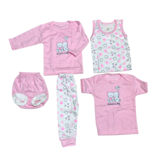  ست ۵ تکه نوزادی برند بلک اند وایت طرح خرسی  