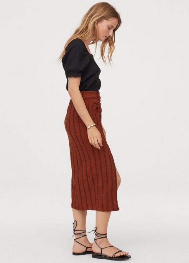 دامن زنانه طرح چروک  H&M 