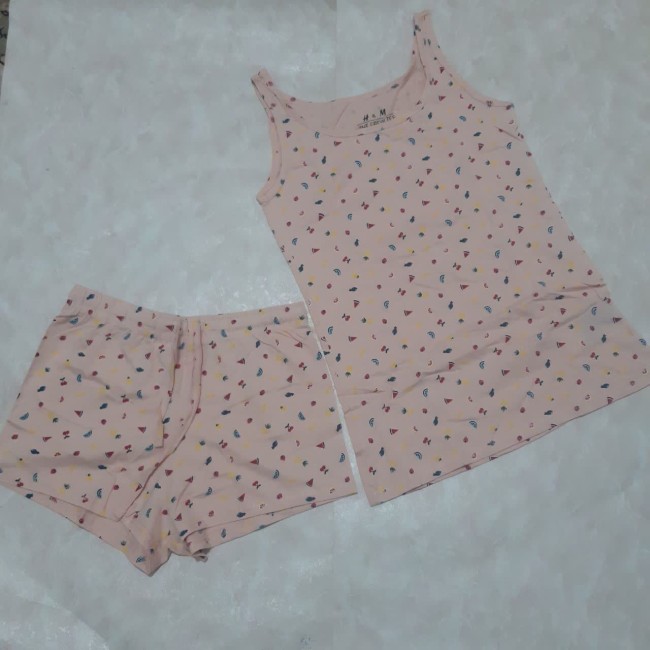 ست تاپ شورتک زنانه برند H&M 