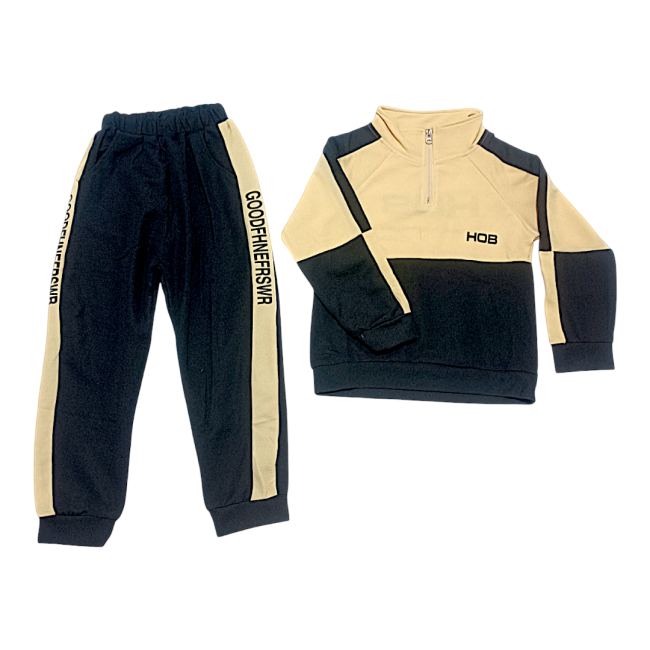 ست بلوز و شلوار کودک وارداتی طرح نیم زیپ 