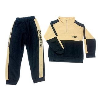  ست بلوز و شلوار کودک وارداتی طرح نیم زیپ  